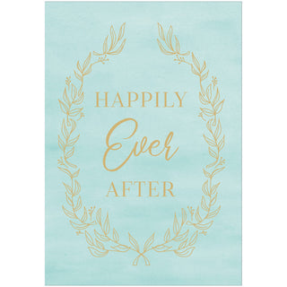 Happily Ever After Foil Wedding Die Cut Greeting Card - 1 card with envelope