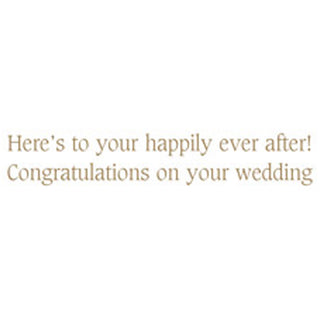 Happily Ever After Foil Wedding Die Cut Greeting Card - 1 card with envelope