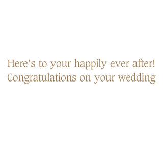 Happily Ever After Foil Wedding Die Cut Greeting Card - 1 card with envelope