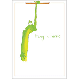 Hang In There Frog Get Well Greeting Card - 1 card with envelope