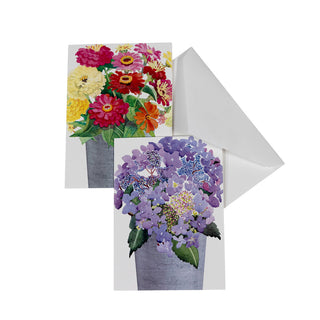 Flower Bucket Assorted Notes 8-In Box