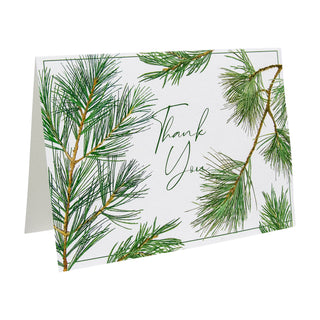 Pine Branches Thank You Notes Boxed 8 In