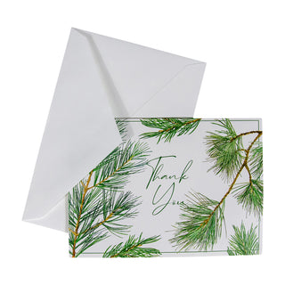 Pine Branches Thank You Notes Boxed 8 In