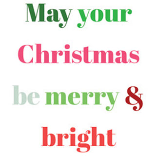 Merry And Bright Foil Money Card - 1 card with envelope