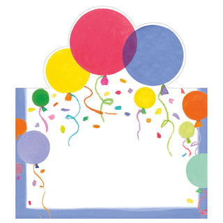 Balloons And Confetti Place Card 8 In Die-Cut