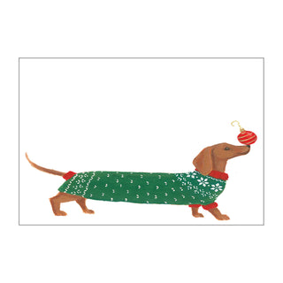 Christmas Dachshund Place Card 8 In