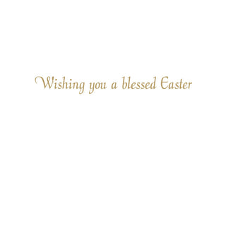 Daffodil And Palm Cross Foil Easter Foil Greeting Card - 1 card with envelope