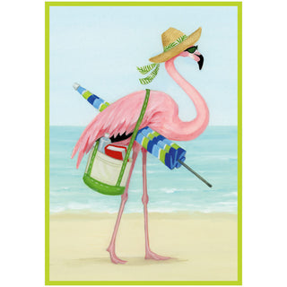 Beach Mode Flamingo Mother's Day Greeting Card - 1 card with envelope