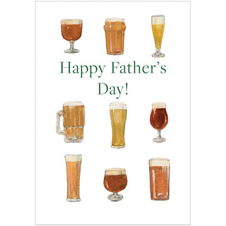 Hop Stuff Beer Glasses Father's Day Greeting Card - 1 card with envelope