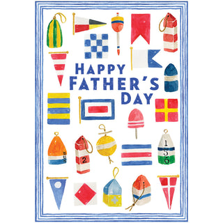 Flags And Buoys Father's Day Greeting Card - 1 card with envelope
