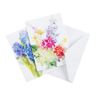 Handpainted Spring Flowers Assorted Notes 8-In Box