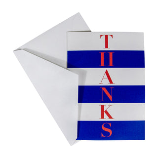Striped Thanks Thank You Notes Boxed 8 In