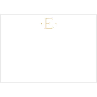 Caspari Antique Plain Letter E Foil Correspondence Cards - 12 Cards and Envelopes