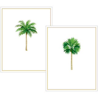 Palms Foil Boxed Note Cards - 10 Cards and 10 Envelopes per Package