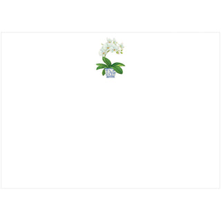 White Orchid Correspondence Cards - 20 Card & Envelopes
