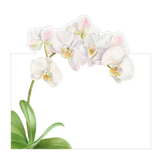 White Orchid Place Card 8 In Die-Cut