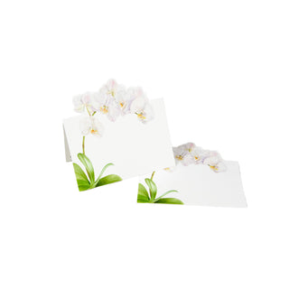 White Orchid Place Card 8 In Die-Cut