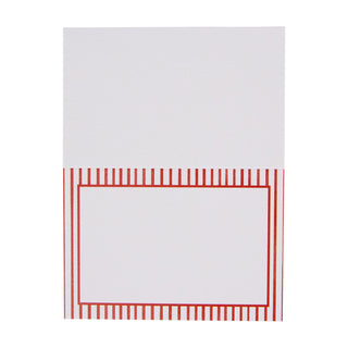 Pinstripe Red Place Cards Package 10 In