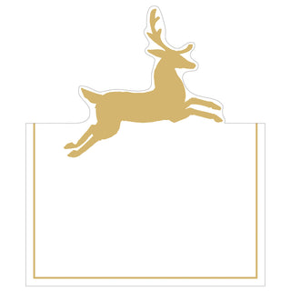 Leaping Deer Foil Place Card 8 In Die-Cut Foil