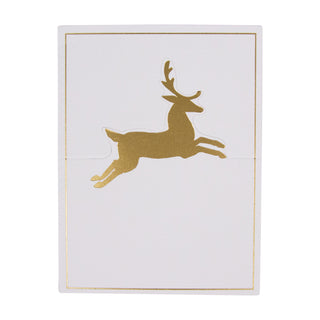Leaping Deer Foil Place Card 8 In Die-Cut Foil