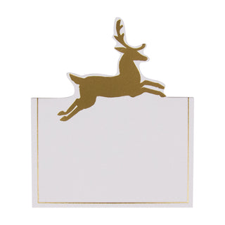 Leaping Deer Foil Place Card 8 In Die-Cut Foil
