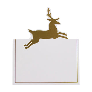 Leaping Deer Foil Place Card 8 In Die-Cut Foil