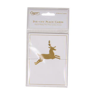 Leaping Deer Foil Place Card 8 In Die-Cut Foil