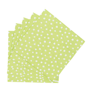 Small Dots Spring Green Napkin Cocktail