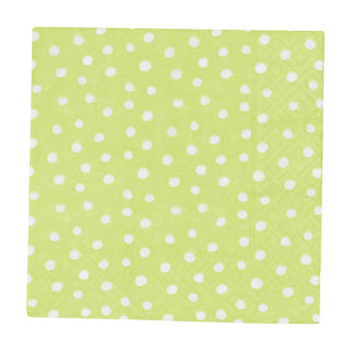Small Dots Spring Green Napkin Cocktail
