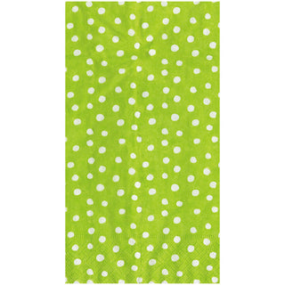 Small Dots Spring Green Guest Towel - package of 15