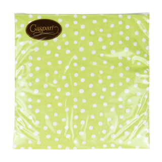 Small Dots Spring Green Luncheon Napkins - 20 Per Package