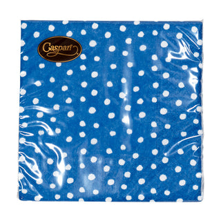 Small Dots Royal Blue Cocktail Napkins - 20 Per Package