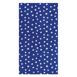 Small Dots Royal Blue Guest Towel - package of 15