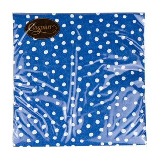 Small Dots Royal Blue Luncheon Napkins - 20 Per Package