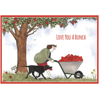 Love You A Bunch Blank Greeting Card - 1 card with envelope