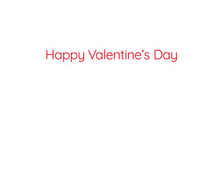 Tulip Heart Foil Valentine Foil Greeting Card - 1 card with envelope
