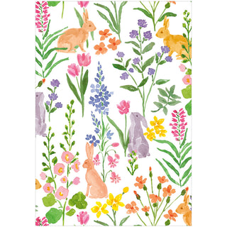 Bunny Field Easter Greeting Card - 1 card with envelope