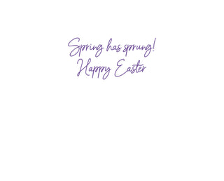 Bunny Field Easter Greeting Card - 1 card with envelope