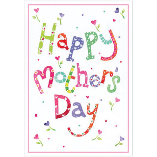 Patterned Happy Mother'S Day Mother's Day Greeting Card - 1 card with envelope