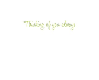 Floral Majolica Thinking of You Greeting Card - 1 card with envelope