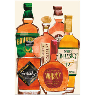 Whiskey Tasting Father's Day Die Cut Greeting Card - 1 card with envelope