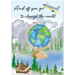 Change The World Graduation Greeting Card - 1 card with envelope