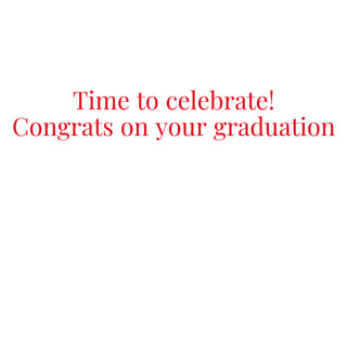 Congrats And Hats Graduation Greeting Card - 1 card with envelope