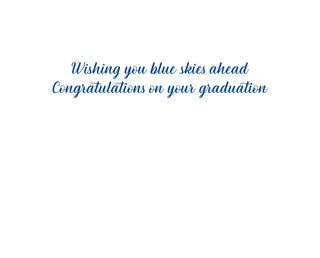 Blue Skies Foil Graduation Foil Greeting Card - 1 card with envelope