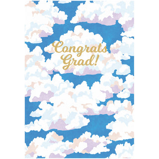 Blue Skies Foil Graduation Foil Greeting Card - 1 card with envelope