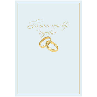 Interlocking Rings Foil Wedding Die Cut Greeting Card - 1 card with envelope