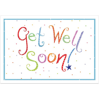 Get Well Soon Dots Get Well Greeting Card - 1 card with envelope