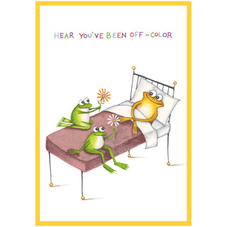 Off Color Frog Get Well Greeting Card - 1 card with envelope
