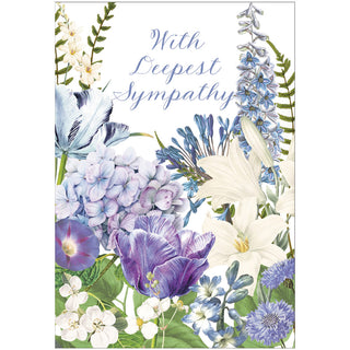 Shades Of Blue Sympathy Greeting Card - 1 card with envelope