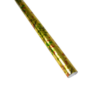 Winter Birds Gold Foil Embossed Roll Wrap 30 Inchx 6 Ft Foil-2 Core